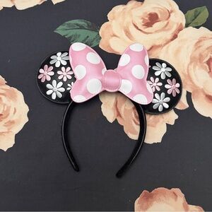 Loungefly Disney Minnie Mouse Floral Rock the Dots Ear Headband